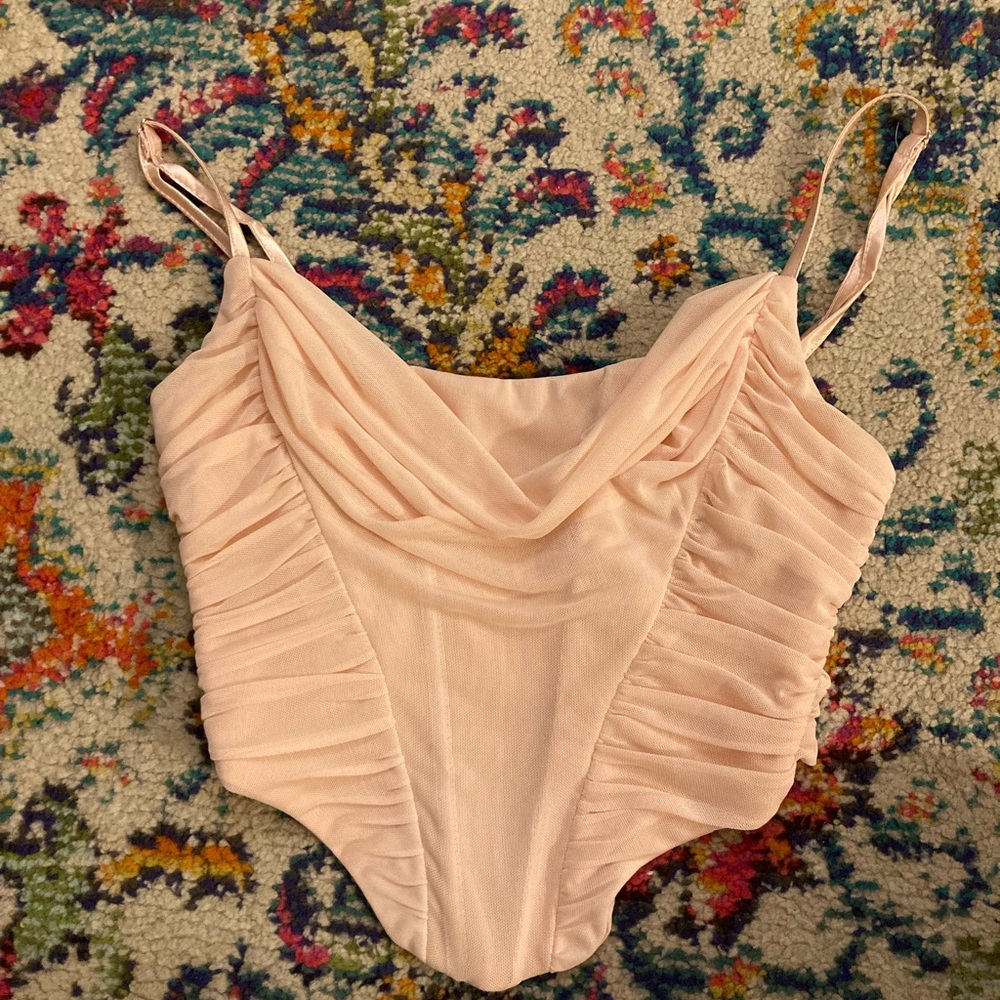 Pink corset top